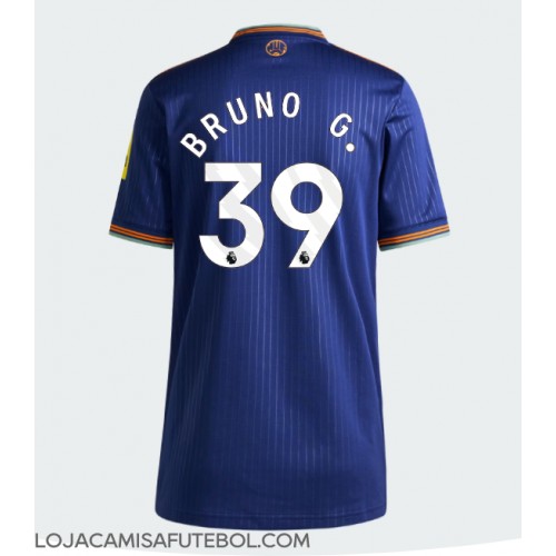 Camisa de Futebol Newcastle United Bruno Guimaraes #39 Equipamento Alternativo Mulheres 2025-26 Manga Curta